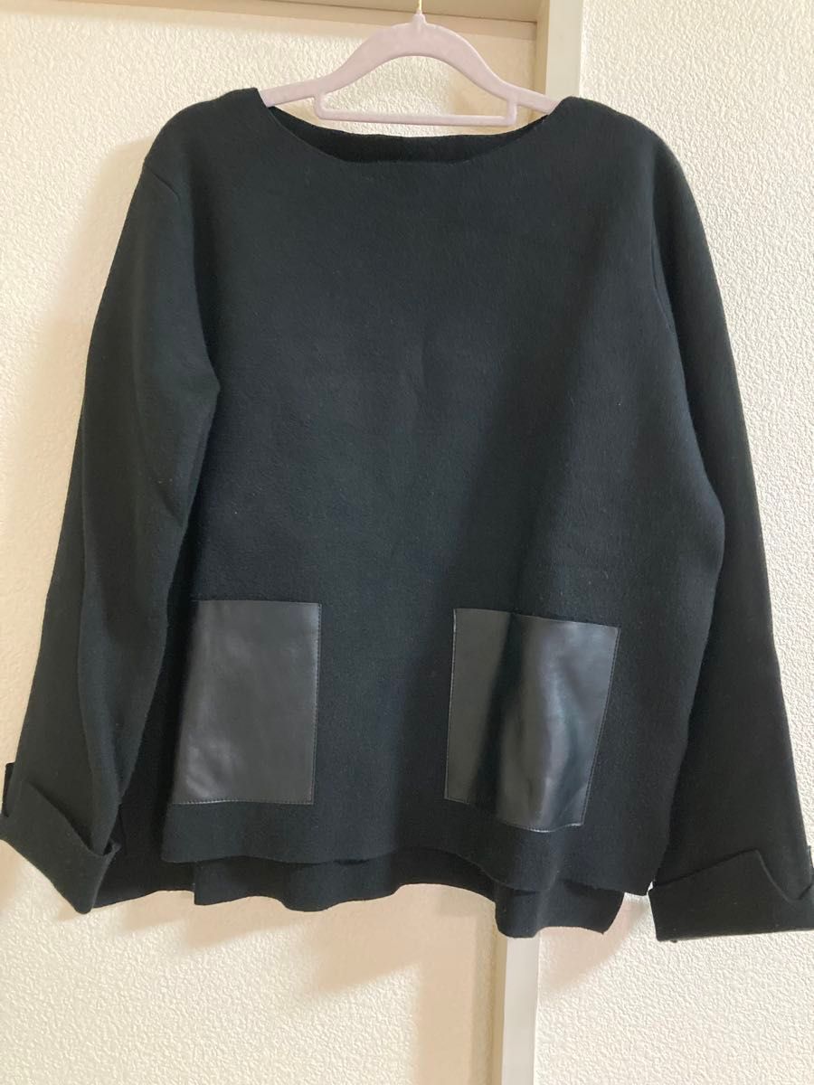 ZARA KNIT ポケット付きニット　S 黒
