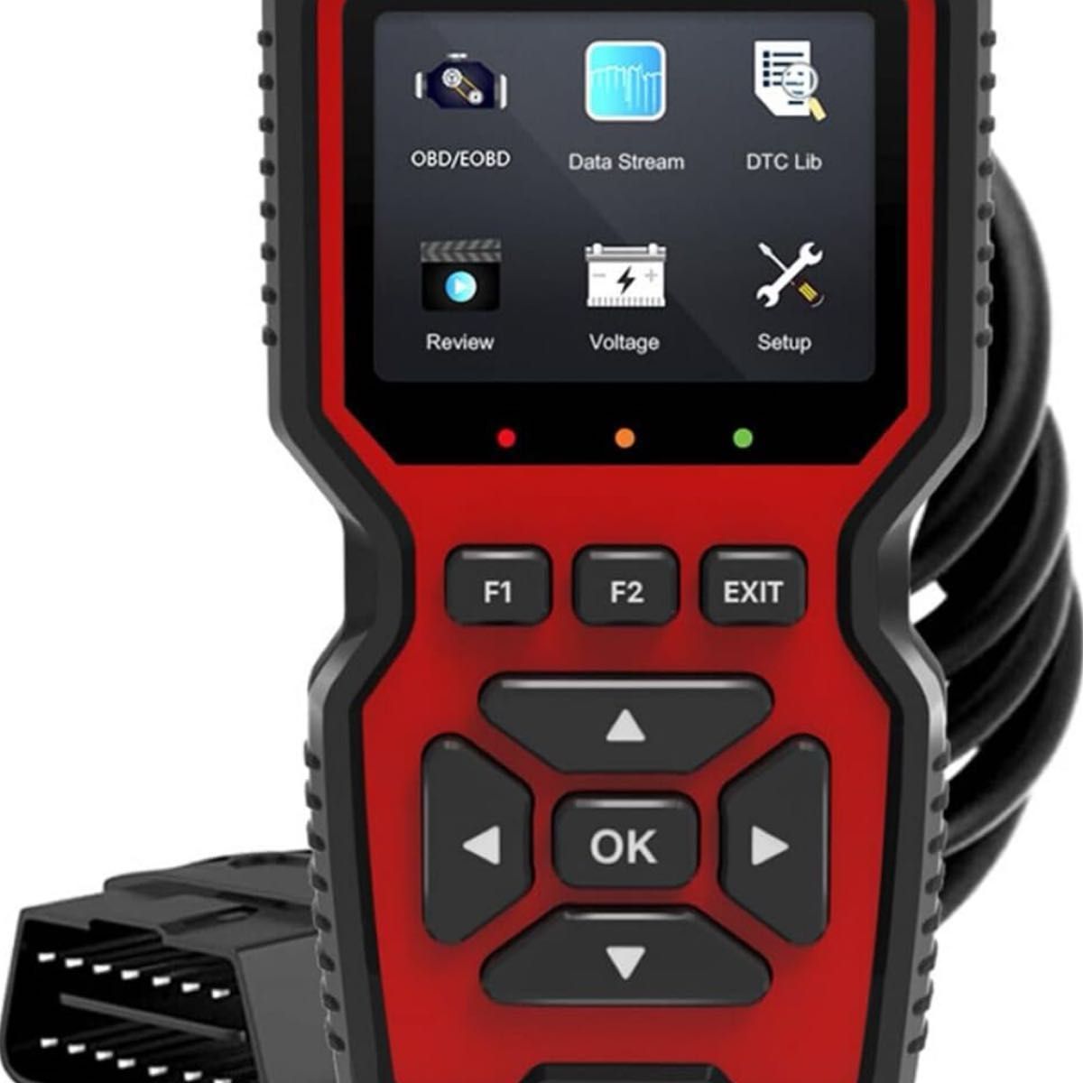 OBD2 スキャナー コードリーダー 12V バッテリー用アボメータ 診断回路開始スキャンツール コードリーダー リセット機能