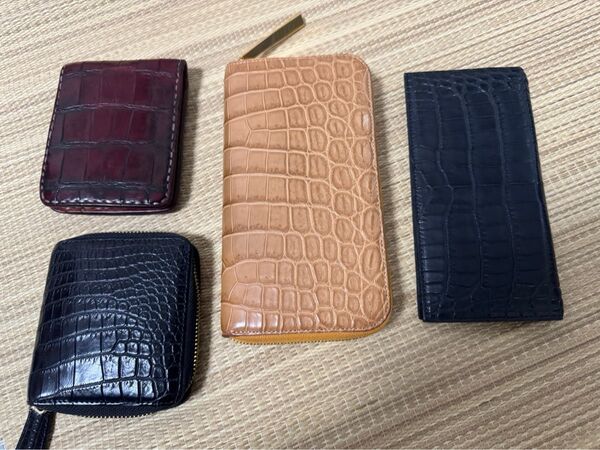 池田工芸 ヌメクロコダイル 長財布 クロコダイル まとめ売りウォレット 財布 ワニ革
