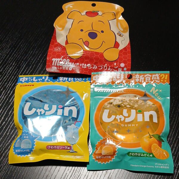 カバヤ しゃりin GUMMY さわやかソーダ味&さわやかみかん はちみつりんご味ミルキー
