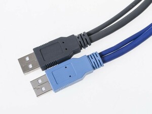 USB 2.0対応 3プラグ ポータブル 外付けハードディスク用 ケーブル#グレー