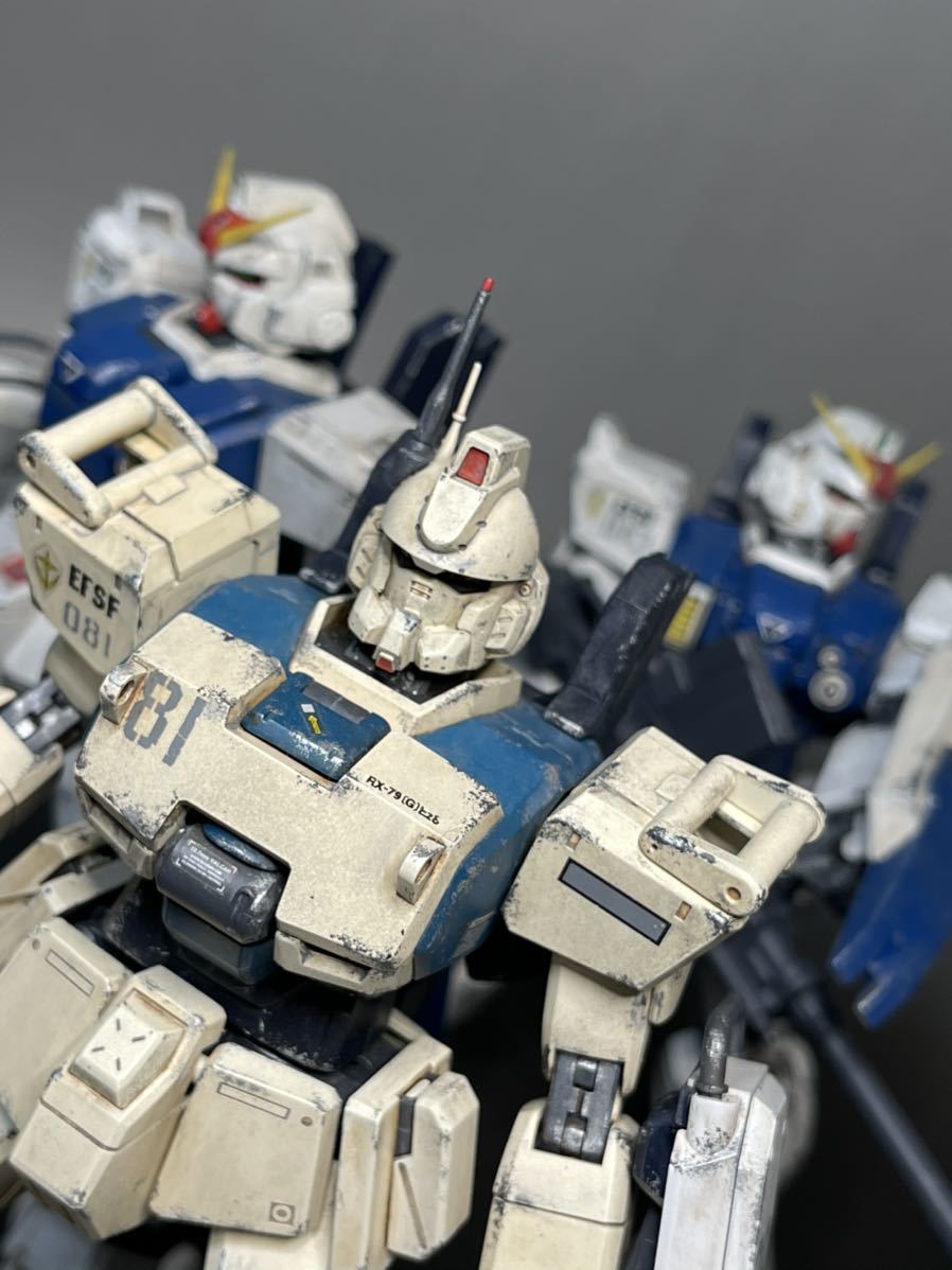MG 1/100 RX-79〔G〕Ez-8 &RX-79〔G〕×2 MS08 platoon set (painted finished product) [Proxy exhibitor], character, gundam, Finished product