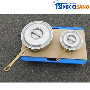 postage included stainless steel so taper n27cm 18cm cover attaching 2 piece set saucepan fry pan single-handled pot store kitchen business use used sano4826
