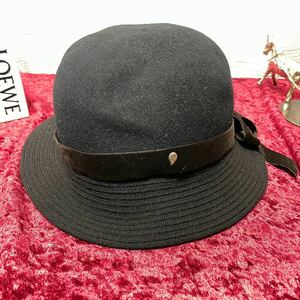 ヘレンカミンスキー ウール コットン コンビ リボン ハット 帽子
