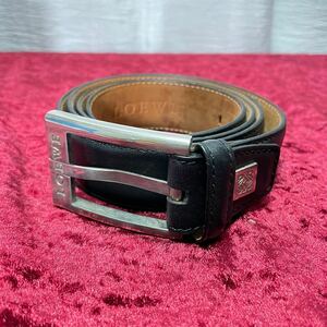 LOEWE Loewe hole gram leather belt 