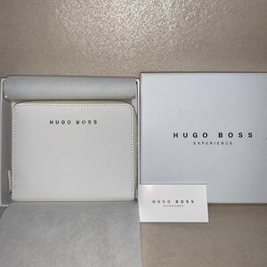 未使用■HUGO BOSS ヒューゴボス　レザー 手帳ケース ホワイト■メモ用紙　大谷翔平