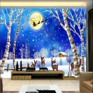 Beibehang 3d壁紙カスタム壁画不織布ウォールステッカークリスマス雪の子供の部屋の背景の壁の壁紙壁3 d