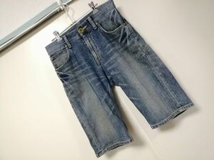 kkaa34 ■ Lee ■ リー ジーンズ デニムパンツ ハーフパンツ ショートパンツ ボトムス ジーパン ダメージ Gパン ブルー 青 28 S