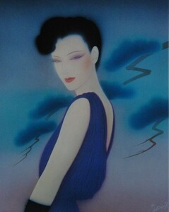 Art hand Auction Ichiro Tsuruta, [Pinos y mujeres], Libro de arte raro, En buena condición, Retrato de una mujer hermosa, Cuatro estaciones, Nuevo marco con marco., envío gratis, Obra de arte, Cuadro, Retratos