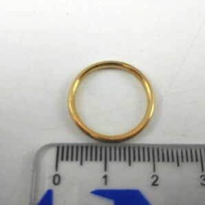 シンプル 極細2mmリング 指輪 ステンレス 10号 ゴールド DM便発送の画像3