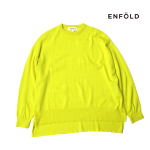 ENFOLD box long * high twist wool / knitted yellow /38