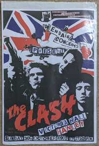 Clash-Victoria Hall Hanley 1977★英・復刻ポスター