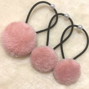 セール☆89☆ ハンドメイド ヘアゴム クルミボタン