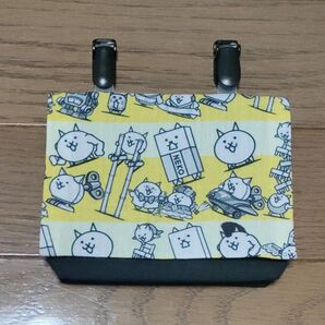 大きめ移動ポケット マチ付き ポケットティッシュ入れあり The Battle Cats にゃんこ大戦争 ハンドメイド