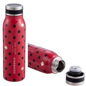 国内発送 送料込 スターバックス ケイトスペード ステンレスボトル 赤 ポルカドット 444ml Starbucks Kate spade 2021 New York collection