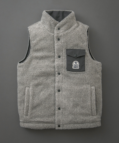 新品 送料無料 ■FIDELITY × URBAN RESEARCH 別注 BOA/NYLON SOLID REVERSIBLE VEST ボア リバーシブル ベスト■アーバンリサーチ