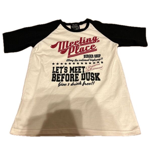 FLAG STONE Meeting Place BURGER SHOP ラグランTシャツ