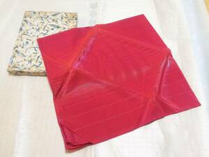 [ unused ] furoshiki dark red × silver box equipped .... bordeaux 