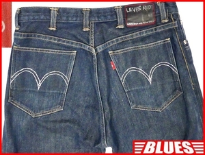 即決★クロアチア製 リーバイスレッド★W34 スキニー ジーンズ LEVIS RED メンズ スリム ペイントステッチ デニム 検索:リッキーコフ