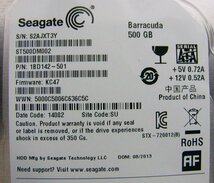 rb10 Seagate Barracuda ST500DM002 500GB 7200rpm SATA 即決_画像2