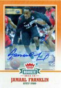 JAMAAL FRANKLIN（グリズリーズ、四川ブルーホエールズ、現 山西ドラゴンズ）13-14 Fleer Retoro　直筆サインカード