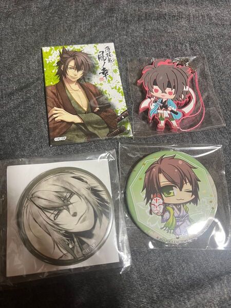 薄桜鬼 沖田総司 缶バッジ ラバーストラップ ラバスト