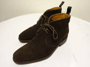 Trading Post trailing post suede chukka - boots leather shoes dark brown 5.5 23.5-24cm rank made in Japan 
