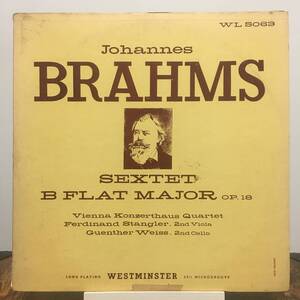 ◆ Brahms ◆ Sextet B flat major op.18 ◆ Westminister 米 深溝 重量 フラット