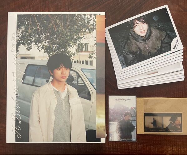 佐藤勝利 写真集 A Bird on Tiptoe 購入特典 ステッカー クリアカード ノベルティ 公式写真12枚
