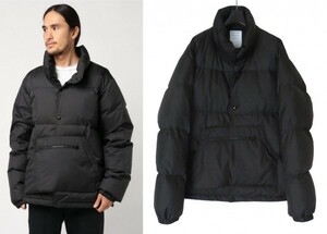  обычная цена 7.3 десять тысяч 18A/W Mr. jento Ла Манш FRONT POCKET DOWN JACKET L кенгуру карман пуховик тянуть over большой размер 