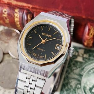 EXETIME кварц Швейцария наручные часы женский Vintage браслет коктейль crystal есть перевод 