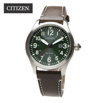 CITIZEN シチズン ECO-DRIVE エコドライブ ソーラー BM6838-25X グリーン CHANDLER メンズ 男性 革 腕時計 防水 アナログ ビジネス レザー_画像1