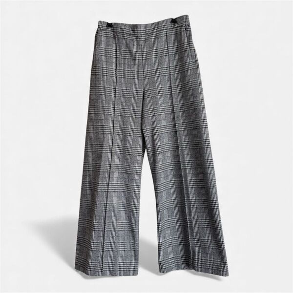 グレンチェック ワイドパンツ センターライン レディース ボトムスLサイズ