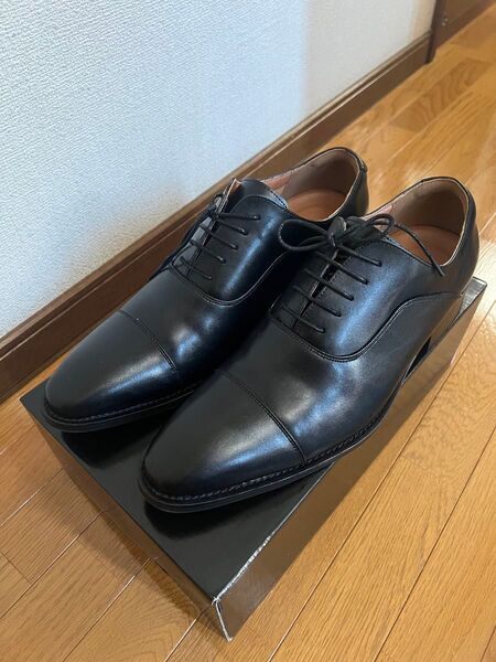 ビジネスシューズ ストレートチップ 黒 ブラック 革靴