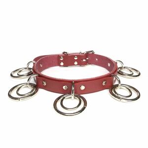 Новая кожа двойное кольцо Sidding Studs Coker Red Green Leather Silver Studian Studian Red Neck Band Punk Lock System V на основе NB7SDNWR