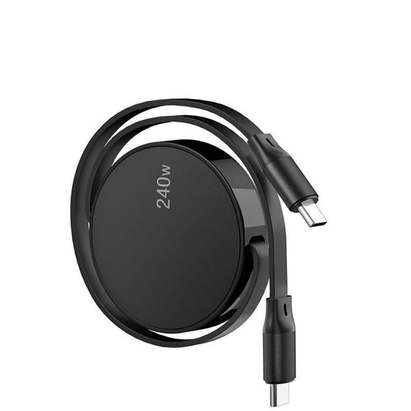 240W USB-C 巻き取り式ケーブル Type-C 急速充電 1m