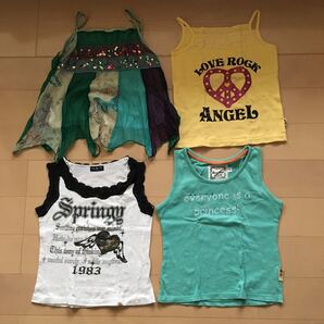 送料込み 女の子夏物トップス 120cm ノースリーブ4点セット 送料無料