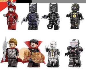 翌日発送　アイアンマン ソー　ブラックパンサー　8体セット　ミニフィグ LEGOx互換 ミニフィギュアm101 l