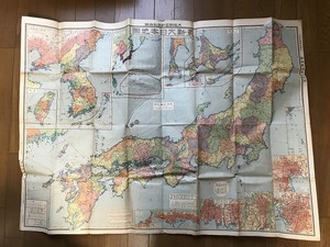 中古【即決】【古地図】最新大日本地図 キング附録 昭和8年 大坂朝日新聞