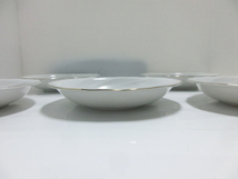 ●白皿　ゴールドライン　大皿　5枚セット　電子レンジ対応　洋食　楕円　カレー皿　食器　セット　未使用品_画像4
