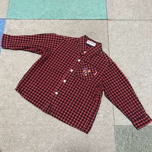 MIKIHOUSE 赤チェックシャツ 90cm