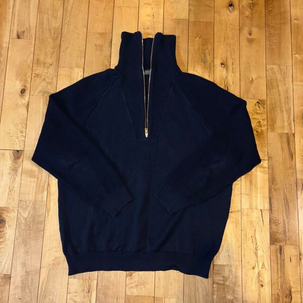 NANO UNIVERSE ナノユニバース ハーフジップニット 濃紺 ネイビー XLサイズ