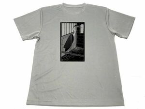 グレー　メスキータ ドライ Tシャツ 鳥かごの中のサギ サギ アニマル 版画 動物 名画 グッズ Mesquita