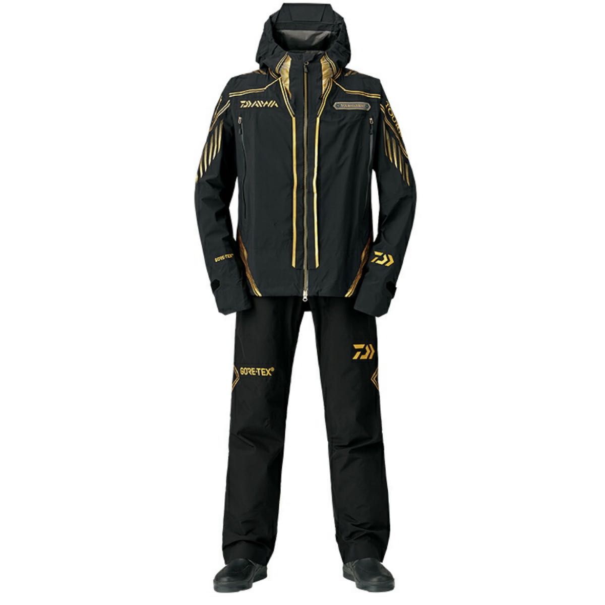 ダイワ DR-1008T トーナメント ゴアテックス パックライト レインスーツ L ブラック