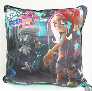 【Splatoon】スプラトゥーン2 Octo オクト・エキスパンション スクエアクッション 両面同柄 任天堂 サン・アート タグ付新品 NW