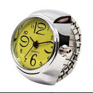 新品　未使用　指輪　時計　シンプル　9色対応　黄色　6