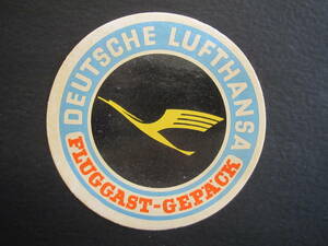 ドイチェ ルフトハンザ■東のルフトハンザ■FLUGGAST-GEPCK■DEUTSCHE LUFTHANSA■黒-Version■1950's後半