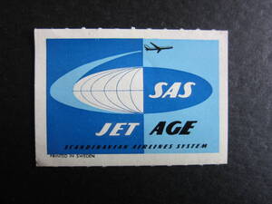 SAS■スカンジナビア航空■JET AGE■ダグラスDC-8■1960's■ラベル