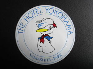  hotel label # The hotel Yokohama #THE HOTEL YOKOHAMA# The width # red shoes # mountain under park #1990*s front half 