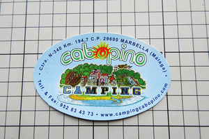 4684 【即決・定額・同梱包可能】★ CABOPINO キャンプ スペイン 自然　アウトドア ◆ ☆ ヴィンテージ ステッカー ☆ ◆ 